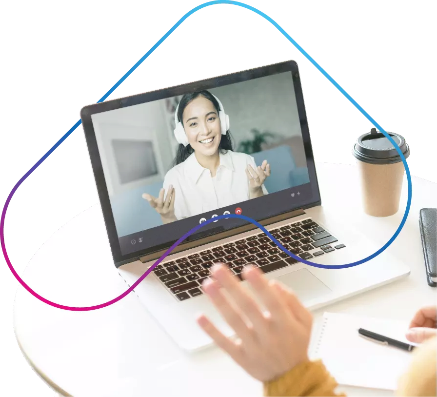 woman talking to doctor on laptop screen by video chat