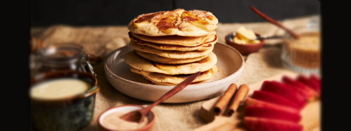 Spiced apple pancakes