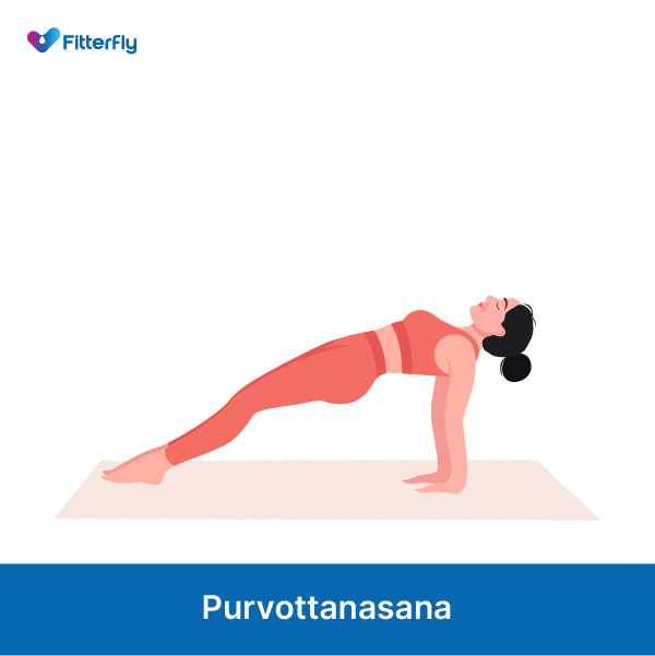 Purvottanasana yoga pose for diabetes