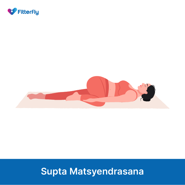 Supta Matsyendrasana yoga pose for diabetes