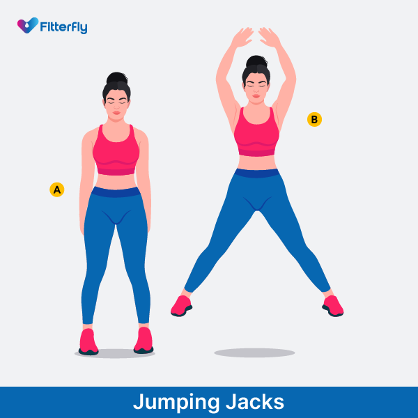Jumping Jacks home exercise for diabetes