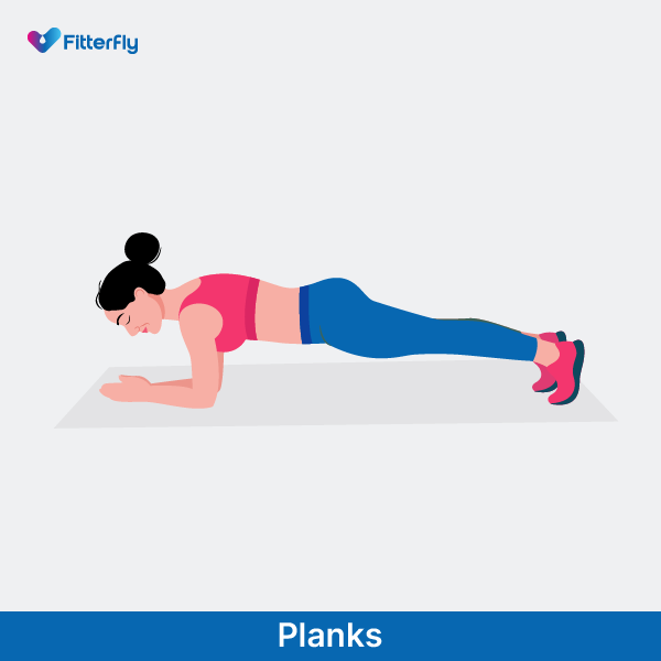 Planks home exercise for diabetes