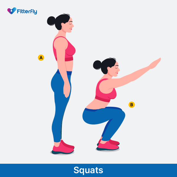 Squats home exercise for diabetes