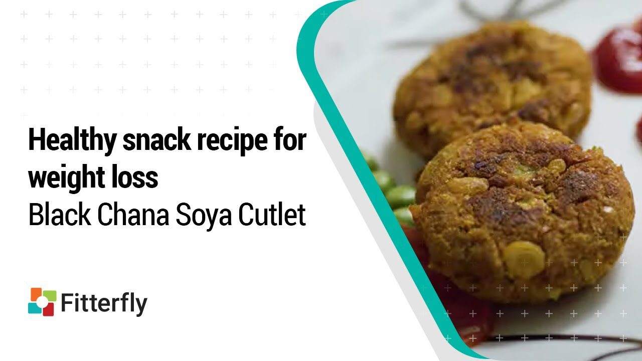 Healthy snack recipe for weight loss | Black Chana Soya Cutlet