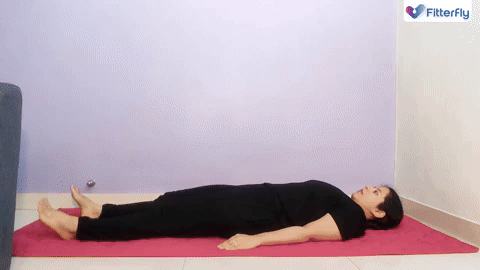 Setubandhasana yoga pose for pcos.