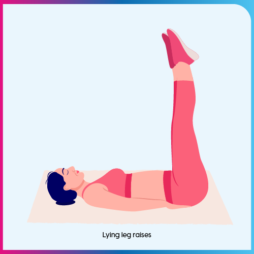 Lying leg raise exercise