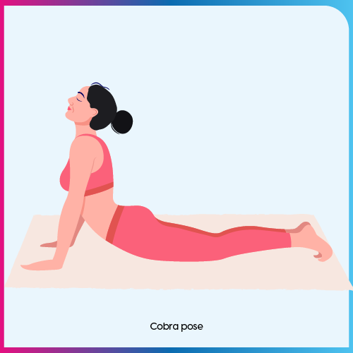 Cobra pose yoga exercise