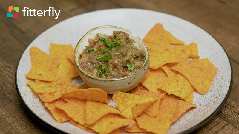 Roasted Egg plant Mexican Dip