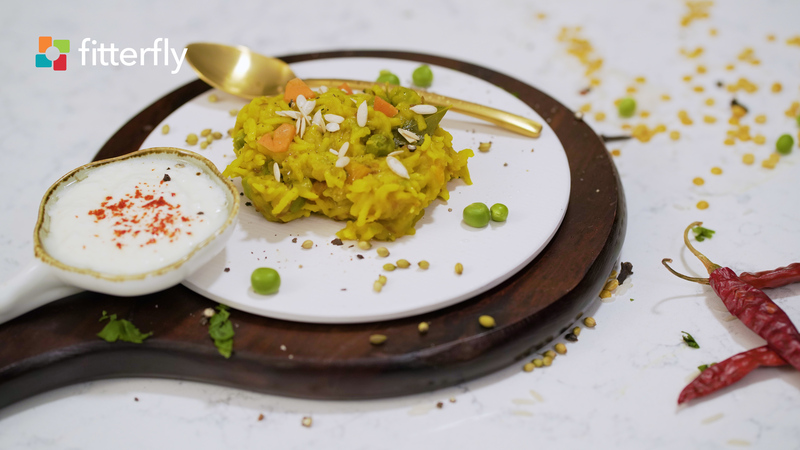 Vegetable Khichdi With Curd