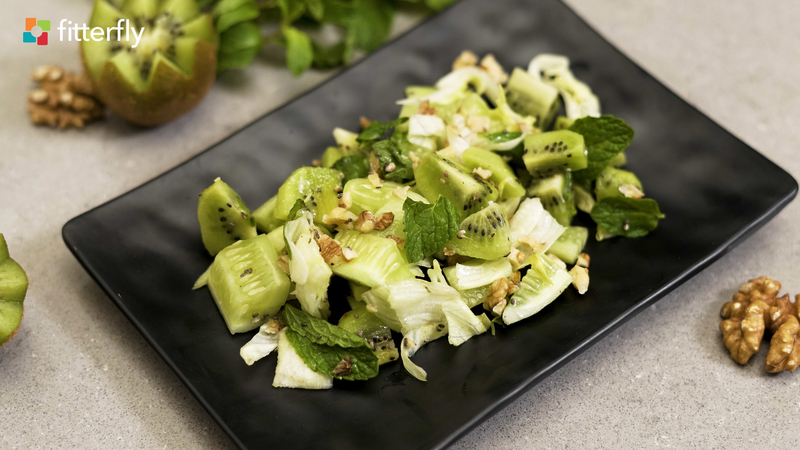 Kiwi Cucumber Lettuce Salad