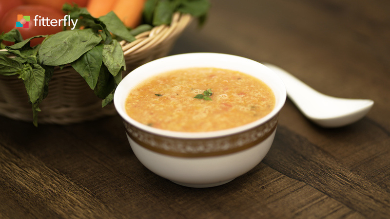 Tomato Carrot Oats Thick Soup