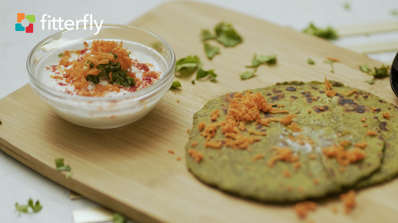 Spinach Paratha With Ghee