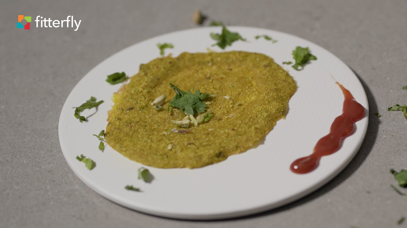 Green Moong And Oats Cheela With Oil