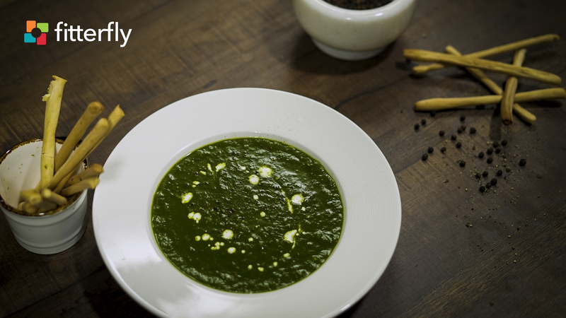 Spinach Thick Soup With Butter