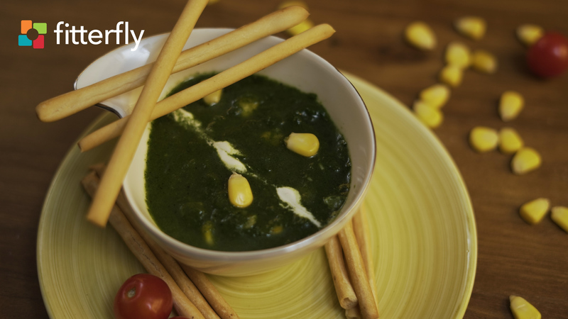 Spinach Corn Thick Soup