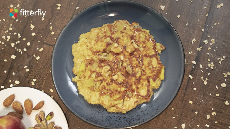 Oats Apple Pancake With Butter