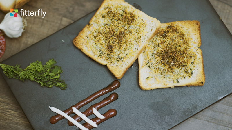Garlic Bread With Cheese And Herbs Toast