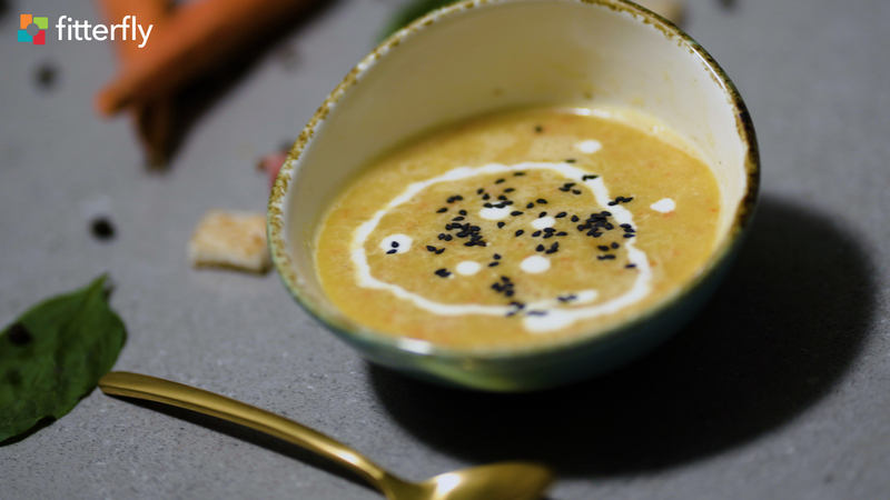 Cream of Carrot Pumpkin Soup With Oil