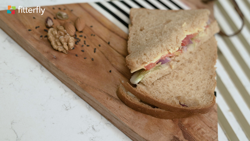 Whole Wheat Vegetable Cheese Sandwich